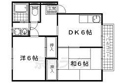 エステートピア松英1 2DKの間取図画像
