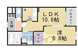 ヴェールフォンセ 1LDKの間取図画像
