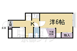 レオパレスグローセ 1Kの間取図画像