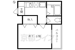 ワイズアクアーリオ 1Kの間取図画像