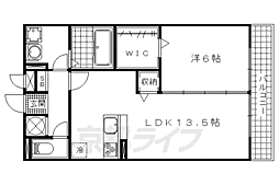 カーザ・フェリーチェ 1LDKの間取図画像