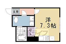ブリエ五条大宮 ワンルームの間取図画像