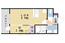 MJC京都西大路1 1LDKの間取図画像
