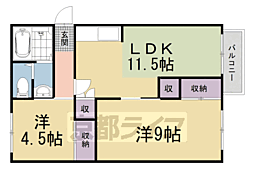下板橋住宅C棟 2LDKの間取図画像