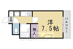 シュール西賀茂 1Kの間取図画像