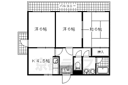 グランメール桜野 3DKの間取図画像