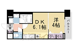 ベラジオ雅び烏丸十条2 1DKの間取図画像