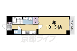 D・マローネ桂 1Kの間取図画像