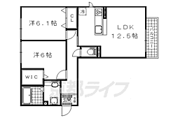 ルーチェ比叡 2LDKの間取図画像