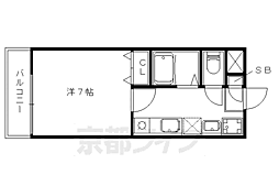 ヴィラコートタイセイ 1Kの間取図画像
