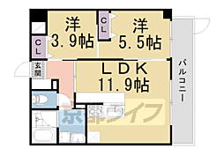 GRANDLATTICEKawaramachiShichijo 2LDKの間取図画像