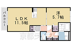 カーサ・アザレア 1LDKの間取図画像