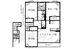 ヴェルデ桃山御陵 3LDKの間取図画像