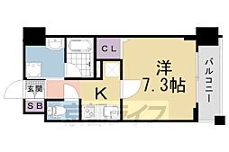 ベラジオ雅び烏丸十条2 1Kの間取図画像
