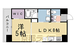 カーサフィオーレ桂 1LDKの間取図画像