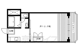 CLASKA西陣 1Kの間取図画像