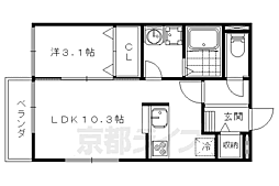 ピアグランディール 1LDKの間取図画像
