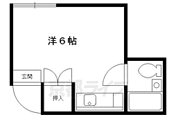 ハイツ紫峯 ワンルームの間取図画像