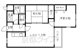 ル・アーヴル村井 2LDKの間取図画像