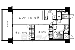 リーガル京都聖護院 2LDKの間取図画像