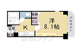 ランドマークシティ京都烏丸五条 1Kの間取図画像