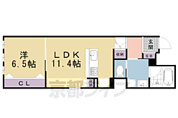 casaRyoko 1LDKの間取図画像