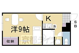 レオパレスAQUA 1Kの間取図画像