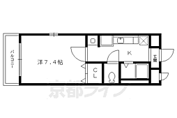 メゾンリーヴ 1Kの間取図画像