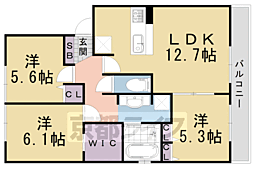 リバーフロント鴨川 3LDKの間取図画像