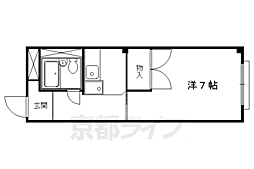 ジュンヒル 1Kの間取図画像