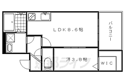 Arto桂川 1LDKの間取図画像