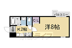 アークリード五条堀川 1Kの間取図画像