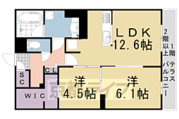 エオニオ桂川 2LDKの間取図画像