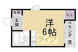 共生マンション ワンルームの間取図画像