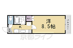 アベニュー高辻 1Kの間取図画像