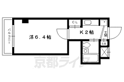 シュール西賀茂 1Kの間取図画像