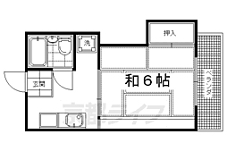 ヤマダマンション 1Kの間取図画像