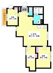 第一アパート 3LDKの間取図画像