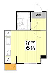 カーサ音羽 1Kの間取図画像