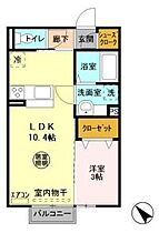 カステロ城南 203 ｜ 茨城県日立市城南町１丁目（賃貸アパート1LDK・2階・33.61㎡） その2