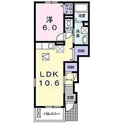 K'sル・クープル4 1LDKの間取図画像
