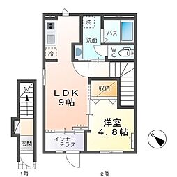 ウインヴィラ(Win Villa) 1LDKの間取図画像