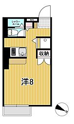 リバ・オールマンション 1Kの間取図画像