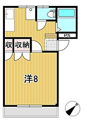 メゾン・ド・スケガワ 1Kの間取図画像