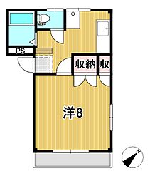 メゾン・ド・スケガワ 1Kの間取図画像