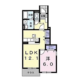 メリディオ・マーレ2 1LDKの間取図画像
