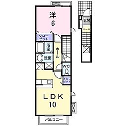 ラメゾンプラージュ 1LDKの間取図画像