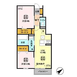 キアラ 2LDKの間取図画像