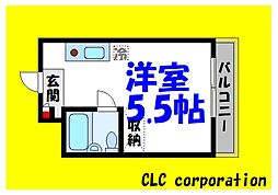ハイム・マルキュー3 ワンルームの間取図画像