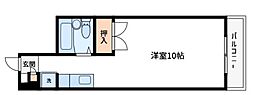 カーサ宇喜田1号棟 ワンルームの間取図画像